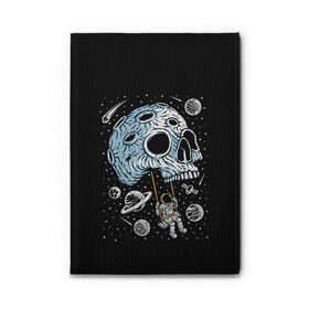 Обложка для автодокументов с принтом Skull Space в городе Новоалтайск, натуральная кожа |  размер 19,9*13 см; внутри 4 больших “конверта” для документов и один маленький отдел — туда идеально встанут права | art | asteroid | astronaut | meteorite | planets | satellite | skull | space | stars | арт | астероид | звезды | космонавт | космос | метеорит | планеты | спутник | череп