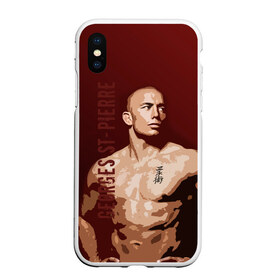 Чехол для iPhone XS Max матовый с принтом Жорж Сен-Пьер в городе Новоалтайск, Силикон | Область печати: задняя сторона чехла, без боковых панелей | Тематика изображения на принте: fight | fight mma | georges st pierre | mma | ufc | ultimate fighting championship | боец мма | боец смешанных боевых искусств | бои без правил | бой | боксер | жорж сен пьер | канада | кикбоксер | мма | надпись | реслинг | сен пьер | 