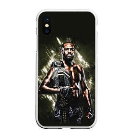 Чехол для iPhone XS Max матовый с принтом Джон Джонс в городе Новоалтайск, Силикон | Область печати: задняя сторона чехла, без боковых панелей | Тематика изображения на принте: fight | fight mma | jon jones | jonathan dwight jones | mma | ufc | ultimate fighting championship | боец мма | боец смешанных боевых искусств | бои без правил | боксер | джон джонс | джонатан дуайт джонс | джонс | кикбоксер | кости | 