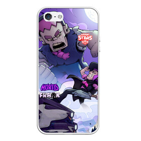 Чехол для iPhone 5/5S матовый с принтом Brawl STARS (MORTIS-FRANK) в городе Новоалтайск, Силикон | Область печати: задняя сторона чехла, без боковых панелей | brawl | frank | leon | moba | mortis | stars | supercell | игра | коллаж | паттерн
