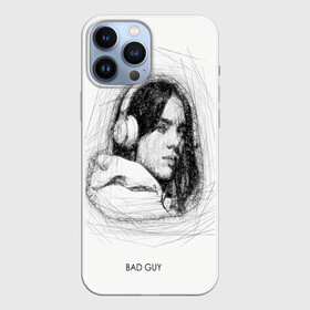 Чехол для iPhone 13 Pro Max с принтом Billie Eilish (карандаш) в городе Новоалтайск,  |  | bad guy | billie eilish | justin bieber | беляш | били айлишь | били эйлиш | билли | билли айлишь | билли эйлишь | билли элиш | билли элишь | бэд гай | элишь