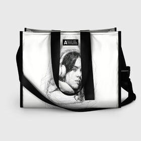 Сумка-шоппер 3D с принтом Billie Eilish (карандаш) в городе Новоалтайск, 100% полиэстер | застегивается на металлическую кнопку; внутренний карман застегивается на молнию. Стенки укреплены специальным мягким материалом, чтобы защитить содержимое от несильных ударов
 | bad guy | billie eilish | justin bieber | беляш | били айлишь | били эйлиш | билли | билли айлишь | билли эйлишь | билли элиш | билли элишь | бэд гай | элишь