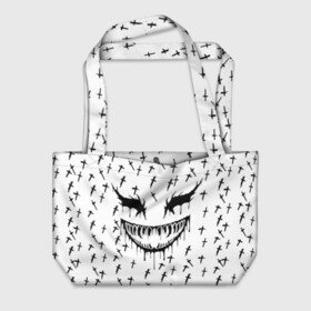 Пляжная сумка 3D с принтом GHOSTEMANE в городе Новоалтайск, 100% полиэстер | застегивается на металлическую кнопку; внутренний карман застегивается на молнию. Стенки укреплены специальным мягким материалом, чтобы защитить содержимое от несильных ударов
 | 1930 | blackmage | flesh | ghost | ghoste | ghostemane | ghostman | ghostmane | hexada | kreep | mane | mercury | music | nihil | noise | omnis | parv0 | pouya | rap | suicideboys | venom | гостмейн | гостмэйн | хэллоуин