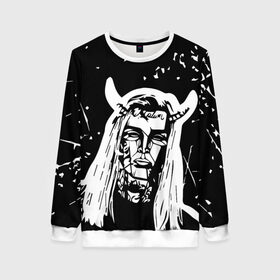 Женский свитшот 3D с принтом GHOSTEMANE в городе Новоалтайск, 100% полиэстер с мягким внутренним слоем | круглый вырез горловины, мягкая резинка на манжетах и поясе, свободная посадка по фигуре | 1930 | blackmage | flesh | ghost | ghoste | ghostemane | ghostman | ghostmane | hexada | kreep | mane | mercury | music | nihil | noise | omnis | parv0 | pouya | rap | suicideboys | venom | гостмейн | гостмэйн