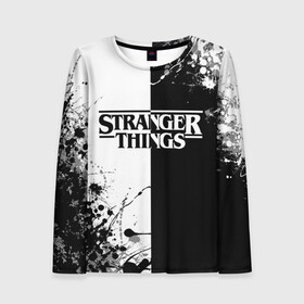 Женский лонгслив 3D с принтом Stranger Things. в городе Новоалтайск, 100% полиэстер | длинные рукава, круглый вырез горловины, полуприлегающий силуэт | normal people scare me | stranger things | детектив | драма | кино | очень странные дела | сериалы | странгер тхингс | триллер | уилл | фантастика | фильмы | хоукинс