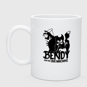 Кружка с принтом Bendy And The Ink Machine в городе Новоалтайск, керамика | объем — 330 мл, диаметр — 80 мм. Принт наносится на бока кружки, можно сделать два разных изображения | bendy | bendy and the ink machine | бенди | бени | бенни | бэнди | детская | детям | игра | капли | компьютерная игра | краска | машина | подтеки | ужастик | чернила | чернильная