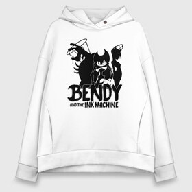 Женское худи Oversize хлопок с принтом Bendy And The Ink Machine в городе Новоалтайск, френч-терри — 70% хлопок, 30% полиэстер. Мягкий теплый начес внутри —100% хлопок | боковые карманы, эластичные манжеты и нижняя кромка, капюшон на магнитной кнопке | bendy | bendy and the ink machine | бенди | бени | бенни | бэнди | детская | детям | игра | капли | компьютерная игра | краска | машина | подтеки | ужастик | чернила | чернильная