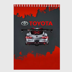 Скетчбук с принтом Toyota Supra в городе Новоалтайск, 100% бумага
 | 48 листов, плотность листов — 100 г/м2, плотность картонной обложки — 250 г/м2. Листы скреплены сверху удобной пружинной спиралью | Тематика изображения на принте: 