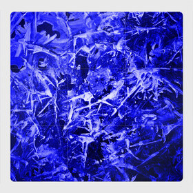 Магнитный плакат 3Х3 с принтом Dark Blue Gan в городе Новоалтайск, Полимерный материал с магнитным слоем | 9 деталей размером 9*9 см | abstraction | blue | frost | frozen | ice | shine | surface | texture | абстракция | блеск | замерзший | лед | мороз | поверхность | синий | текстура