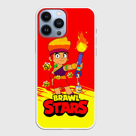 Чехол для iPhone 13 Pro Max с принтом Brawl Stars Amber в городе Новоалтайск,  |  | Тематика изображения на принте: amber | crow | leon | logo game | nita | sandy | spike | surge | амбер | бравл старс | бравлер | браво | герои | девочкам | детям | легендарный | леон | логотипы игр | мальчикам | огненный | огонь | пламя | сенди | спраут | чер