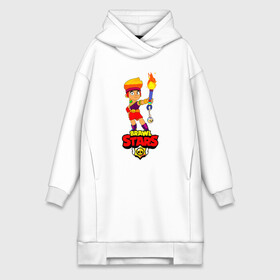 Платье-худи хлопок с принтом Brawl Stars Amber в городе Новоалтайск,  |  | amber | crow | leon | logo game | nita | sandy | spike | surge | амбер | бравл старс | бравлер | браво | герои | девочкам | детям | легендарный | леон | логотипы игр | мальчикам | огненный | огонь | пламя | сенди | спраут | чер