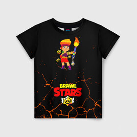 Детская футболка 3D с принтом Brawl Stars/Amber в городе Новоалтайск, 100% гипоаллергенный полиэфир | прямой крой, круглый вырез горловины, длина до линии бедер, чуть спущенное плечо, ткань немного тянется | amber | crow | leon | logo game | nita | sandy | spike | surge | амбер | бравл старс | бравлер | браво | герои | девочкам | детям | легендарный | леон | логотипы игр | мальчикам | огненный | огонь | пламя | сенди | спраут | чер