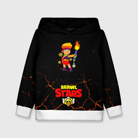 Детская толстовка 3D с принтом Brawl Stars/Amber в городе Новоалтайск, 100% полиэстер | двухслойный капюшон со шнурком для регулировки, мягкие манжеты на рукавах и по низу толстовки, спереди карман-кенгуру с мягким внутренним слоем | Тематика изображения на принте: amber | crow | leon | logo game | nita | sandy | spike | surge | амбер | бравл старс | бравлер | браво | герои | девочкам | детям | легендарный | леон | логотипы игр | мальчикам | огненный | огонь | пламя | сенди | спраут | чер