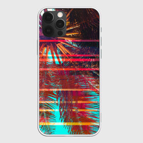 Чехол для iPhone 12 Pro Max с принтом Palm glitch art в городе Новоалтайск, Силикон |  | Тематика изображения на принте: art | astraction | glitch | palm | sky | абстракция | арт | ветки | глитч | листья | небо | пальмы
