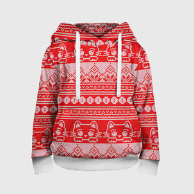 Детская толстовка 3D с принтом Вязаный рисунок в городе Новоалтайск, 100% полиэстер | двухслойный капюшон со шнурком для регулировки, мягкие манжеты на рукавах и по низу толстовки, спереди карман-кенгуру с мягким внутренним слоем | Тематика изображения на принте: 