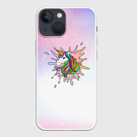 Чехол для iPhone 13 mini с принтом Единорог красочный в городе Новоалтайск,  |  | unikorn | единорог | единорожка | конь | радуга | рог | цветной