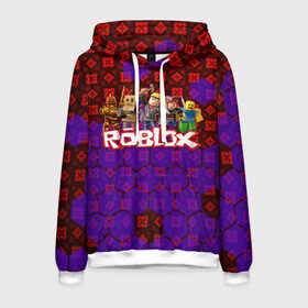 Мужская толстовка 3D с принтом Roblox Роблокс в городе Новоалтайск, 100% полиэстер | двухслойный капюшон со шнурком для регулировки, мягкие манжеты на рукавах и по низу толстовки, спереди карман-кенгуру с мягким внутренним слоем. | 