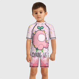 Детский купальный костюм 3D с принтом Among Us girl в городе Новоалтайск, Полиэстер 85%, Спандекс 15% | застежка на молнии на спине | among | among us | game | steam | амонг | амонг юс | амонк | в космосе | игра | космонавт | космонафт | космос | мафия | онлайн игра | предатель | предатель среди нас | среди нас | человечки | эймонг | эмонг