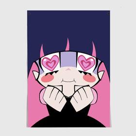 Постер с принтом STOKING (PANTY&STOKING ANIME) в городе Новоалтайск, 100% бумага
 | бумага, плотность 150 мг. Матовая, но за счет высокого коэффициента гладкости имеет небольшой блеск и дает на свету блики, но в отличии от глянцевой бумаги не покрыта лаком | anime | cute | hearts | kawaii | panty | stoking | аниме | кавай | сердечки | труська | чулка | чулко