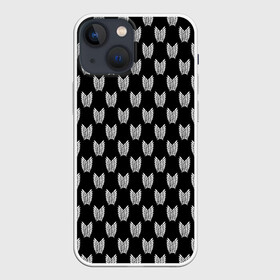Чехол для iPhone 13 mini с принтом АТАКА ТИТАНОВ. Черный паттерн в городе Новоалтайск,  |  | anime | attack on titan | аниме | армин арлерт | атак он титан | атака на титанов | атака титанов | великаны | гарнизон | колоссальный | леви | легион разведки | лого | манга | микаса аккерман | разведкорпус