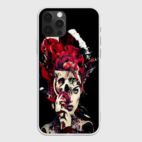 Чехол для iPhone 12 Pro Max с принтом Девушка в городе Новоалтайск, Силикон |  | 2020 | flowers | girl | halloween | девушка | розы | хеллоуин | хэллоуин | цветы | череп