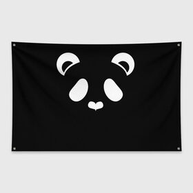 Флаг-баннер с принтом Panda white в городе Новоалтайск, 100% полиэстер | размер 67 х 109 см, плотность ткани — 95 г/м2; по краям флага есть четыре люверса для крепления | panda | животные | медведь | мишка | панда