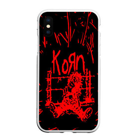 Чехол для iPhone XS Max матовый с принтом korn в городе Новоалтайск, Силикон | Область печати: задняя сторона чехла, без боковых панелей | acoustic | blind | coming undone | download | falling away from me | freak on a leash | korn | lyrics | music | narcissistic cannibal | official | official video | twisted transistor | vevo | word up | группа слипнот | коян | рок