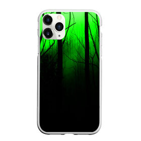 Чехол для iPhone 11 Pro матовый с принтом G-loomy в городе Новоалтайск, Силикон |  | Тематика изображения на принте: fog | forest | gloomy | green fog | night | radiation | trees | деревья | зеленый туман | лес | мрачный | ночь | радиация | туман