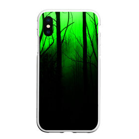 Чехол для iPhone XS Max матовый с принтом G-loomy в городе Новоалтайск, Силикон | Область печати: задняя сторона чехла, без боковых панелей | Тематика изображения на принте: fog | forest | gloomy | green fog | night | radiation | trees | деревья | зеленый туман | лес | мрачный | ночь | радиация | туман