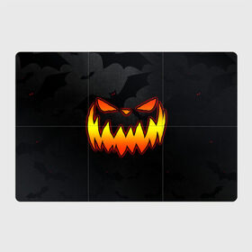 Магнитный плакат 3Х2 с принтом Pumpkin smile and bats в городе Новоалтайск, Полимерный материал с магнитным слоем | 6 деталей размером 9*9 см | 2020 | bat | bats | face | halloween | mask | nightmare | pumpkin | scary | smile | smiling | летучая | лицо | маска | мыши | мышь | привидение | страшная | тыква | улыбка | хэлоуин