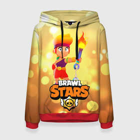 Женская толстовка 3D с принтом Amber - Brawl Stars в городе Новоалтайск, 100% полиэстер  | двухслойный капюшон со шнурком для регулировки, мягкие манжеты на рукавах и по низу толстовки, спереди карман-кенгуру с мягким внутренним слоем. | amber | brawlstars | fire | legendary | starr park | supercell | амбер | бравл | бравлер | бравлпасс | бравлстарс | бравлстарсигра | бравлы | звездный парк | лега | новый перс | огонь | перс бравл | старр парк | суперселл