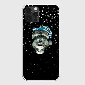 Чехол для iPhone 12 Pro Max с принтом Милый енот в городе Новоалтайск, Силикон |  | Тематика изображения на принте: coffee | девочке | детская | енот | енот с кофе | енотик | зверь | зима | зимняя сказка | кот | котейка | котик | кофе | кофеман | кружка | лайки | люблю кофе | милый енот | милый зерь | прикол | снег | снежинка