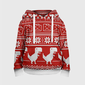 Детская толстовка 3D с принтом Вязаный рисунок в городе Новоалтайск, 100% полиэстер | двухслойный капюшон со шнурком для регулировки, мягкие манжеты на рукавах и по низу толстовки, спереди карман-кенгуру с мягким внутренним слоем | Тематика изображения на принте: 