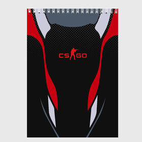 Скетчбук с принтом CS GO в городе Новоалтайск, 100% бумага
 | 48 листов, плотность листов — 100 г/м2, плотность картонной обложки — 250 г/м2. Листы скреплены сверху удобной пружинной спиралью | counter strike | cs go | game | global offensive | игра | контр страйк | шутер