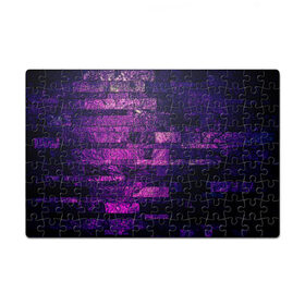 Пазл магнитный 126 элементов с принтом Purple-Wall в городе Новоалтайск, полимерный материал с магнитным слоем | 126 деталей, размер изделия —  180*270 мм | Тематика изображения на принте: abstraction | bricks | dark | pink | purple | ribbed | texture | tiles | wall | абстракция | кирпичи | плитка | ребристый | розовый | стена | текстура | темный | фиолетовый