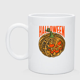 Кружка с принтом Halloween тыква в городе Новоалтайск, керамика | объем — 330 мл, диаметр — 80 мм. Принт наносится на бока кружки, можно сделать два разных изображения | blood | diablo | haloween | horror | дьявол | зомби | кости | кровь | мозги | мясо | страшилка | ужасы | хеллоуин | хелоуин