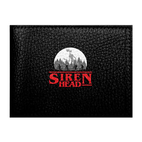 Обложка для студенческого билета с принтом Siren Head в городе Новоалтайск, натуральная кожа | Размер: 11*8 см; Печать на всей внешней стороне | Тематика изображения на принте: 6789 | foundation | head | scp | siren | sirenhead | stranger | things | голова | дела | объект | объекты | очень | сирена | сиреноголовый | странные | фонд