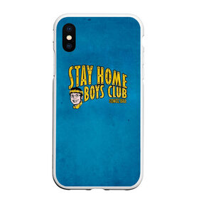 Чехол для iPhone XS Max матовый с принтом Stay home boys club в городе Новоалтайск, Силикон | Область печати: задняя сторона чехла, без боковых панелей | bab | rap | sqwoz | sqwoz bab | ауф | ой | реп | репер | рэп | рэпер | сквоз баб | сквозь баб | хип хоп