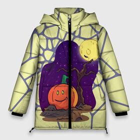 Женская зимняя куртка 3D с принтом Halloween Мозайка в городе Новоалтайск, верх — 100% полиэстер; подкладка — 100% полиэстер; утеплитель — 100% полиэстер | длина ниже бедра, силуэт Оверсайз. Есть воротник-стойка, отстегивающийся капюшон и ветрозащитная планка. 

Боковые карманы с листочкой на кнопках и внутренний карман на молнии | 
