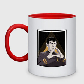 Кружка двухцветная с принтом Spock (Z) в городе Новоалтайск, керамика | объем — 330 мл, диаметр — 80 мм. Цветная ручка и кайма сверху, в некоторых цветах — вся внутренняя часть | Тематика изображения на принте: dj spock | lower decks | spock | star trek | star trek lower decks | бейджик | джек рэнсом | звездный путь | лейтенант шаз | спок | телесериал | шаз | энсин беккет | энсин брэд | энсин брэд боймлер | энсин тэнди
