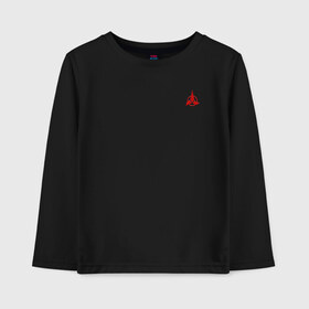 Детский лонгслив хлопок с принтом Klingons Red Logo (+спина) (Z) в городе Новоалтайск, 100% хлопок | круглый вырез горловины, полуприлегающий силуэт, длина до линии бедер | klingon | klingons | klinzhai | star trek | startrek | азетбур | варак | гаурон | горкон | звездный путь | инопланетная цивилизация | кейлесс незабываемый | клингон | клинжай | кронос | марток | молор | рекло | сомпек