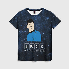 Женская футболка 3D с принтом SPOCK (Z) в городе Новоалтайск, 100% полиэфир ( синтетическое хлопкоподобное полотно) | прямой крой, круглый вырез горловины, длина до линии бедер | spock | spok | star trek | startrek | вулканец | звездный путь | звездный флот | логика | спок | телесериал | энтерпрайз