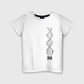 Детская футболка хлопок с принтом My DNA (Z) в городе Новоалтайск, 100% хлопок | круглый вырез горловины, полуприлегающий силуэт, длина до линии бедер | bicycle | bicyclist | bike | biker | bmx | cycle | dna | rider | байкер | биология | бмх | велик | вело | велогонщик | велолюбовь | велосепедист | велосипед | велоспорт | велоцепь | гонщик | дезоксирибонуклеиновая кислота