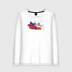 Женский лонгслив хлопок с принтом Baymax and Hiro в городе Новоалтайск, 100% хлопок |  | baymax | big hero 6 | disney | vdkimel | бэймакс | город героев 6 | дисней