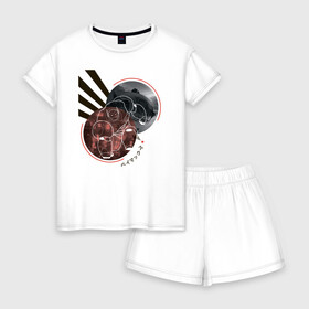 Женская пижама с шортиками хлопок с принтом Baymax Big Hero 6 в городе Новоалтайск, 100% хлопок | футболка прямого кроя, шорты свободные с широкой мягкой резинкой | baymax | big hero 6 | disney | vdkimel | бэймакс | город героев 6 | дисней