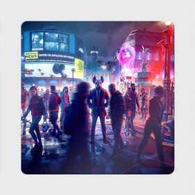 Магнит виниловый Квадрат с принтом Watch Dogs: Legion. в городе Новоалтайск, полимерный материал с магнитным слоем | размер 9*9 см, закругленные углы | Тематика изображения на принте: esport | games | watch dogs: legion | боевик | вотч догс легион | игроки | игролюбители | игроманы | игры | киберспорт | сторожевые псы | эйден пирс