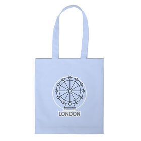 Сумка 3D повседневная с принтом Лондон London Eye в городе Новоалтайск, 100% полиэстер | Плотность: 200 г/м2; Размер: 34×35 см; Высота лямок: 30 см | blue circle | england | english | europe | eye | gb | icon | london | travel | uk | vacation | англия | аттракцион | великобритания | европа | иконка | колесо обозрения | лондон | лондонский глаз | надпись | отпуск | поездка | путешествие |