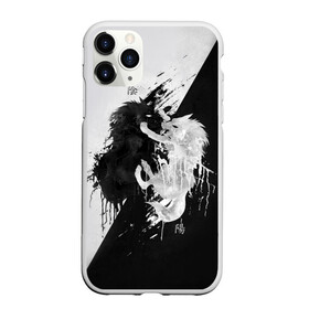 Чехол для iPhone 11 Pro Max матовый с принтом Инь Янь в городе Новоалтайск, Силикон |  | Тематика изображения на принте: art | black and white | chinese characters | good and evil | wolves | yin yang | арт | волки | добро и зло | инь янь | китайские иероглифы | черное и белое