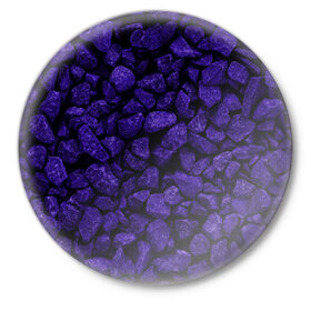 Значок с принтом Purple-$tone$ в городе Новоалтайск,  металл | круглая форма, металлическая застежка в виде булавки | abstraction | forms | gravel | pebbles | purple | stones | texture | абстракция | галька | гравий | камни | текстура | фиолетовый | формы