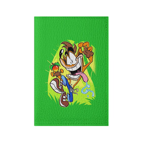 Обложка для паспорта матовая кожа с принтом CRASH BANDICOOT в городе Новоалтайск, натуральная матовая кожа | размер 19,3 х 13,7 см; прозрачные пластиковые крепления | Тематика изображения на принте: crash bandicoot | детская игра | детям | джунгли | игра | компьютерная игра | краш | краш бандикут | крэш | крэш бандикут | лиса | ребенку | рыжая лиса